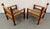 Wood Pair of Mid-Century Teak Danish Woven Raffia Lounge Chairs For Sale - Image 7 of 10
