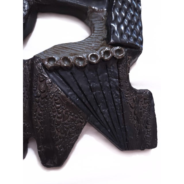 Mid-Century Art Pottery Wall Tile from Elisabeth Vandeweghe, Belgium, 1960s For Sale - Image 4 of 6