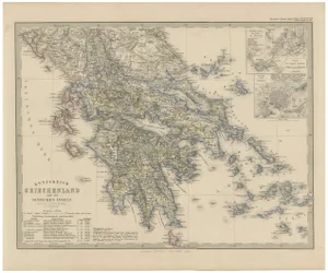 Map of Greece and the Ionian Islands, 1847