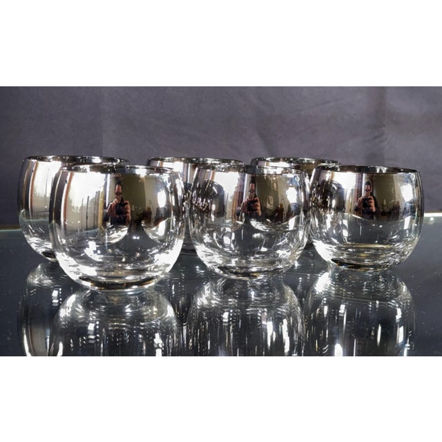Vintage c.1960's Dorothy Thorpe Style Silver Ombre Roly Poly Glasses - Set of 6 For Sale In Providence - Image 6 of 7