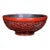 Vintage Chinese Cinnabar Carved Lacquer Bowl With Dragon Motif For Sale