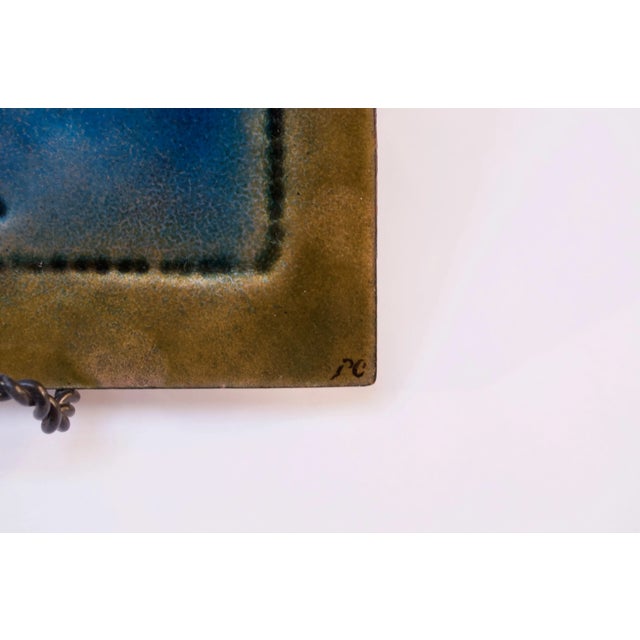 Vintage Enamel on Copper "Eagle" Plaque For Sale - Image 11 of 12