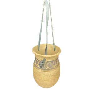 Mid Century Hand Thrown Ceramic Hanging Planter