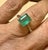 Natural 2.2 Carat Emerald Cut Zambian Emerald Ring in Platinum, Estate, Size 5.5 For Sale - Image 17 of 18
