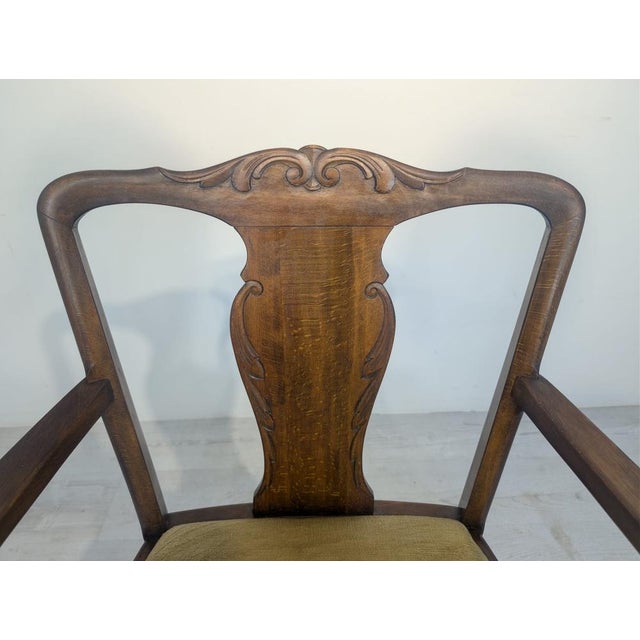 Office Armchair in Oak Wood For Sale - Image 3 of 17