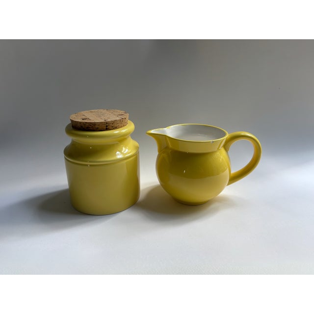 Savoir Vivre Yellow Ceramic Sugar & Creamer Set, 1980's For Sale - Image 18 of 18