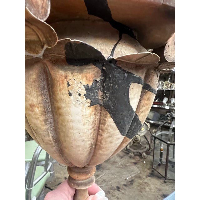 1940s Large Spanish Lantern Pendant Light For Sale - Image 11 of 12
