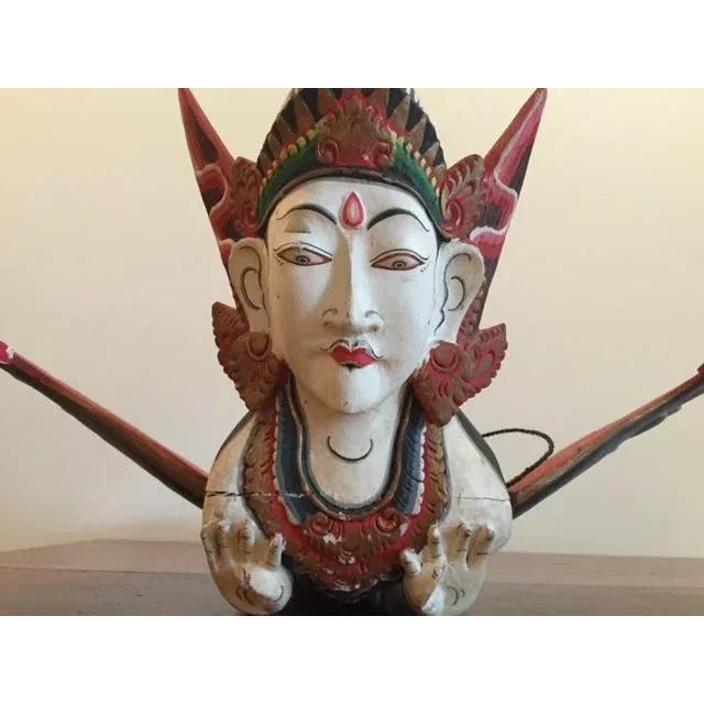 Vintage Balinese Flying Garuda Carved Sculpture For Sale In New York - Image 6 of 13
