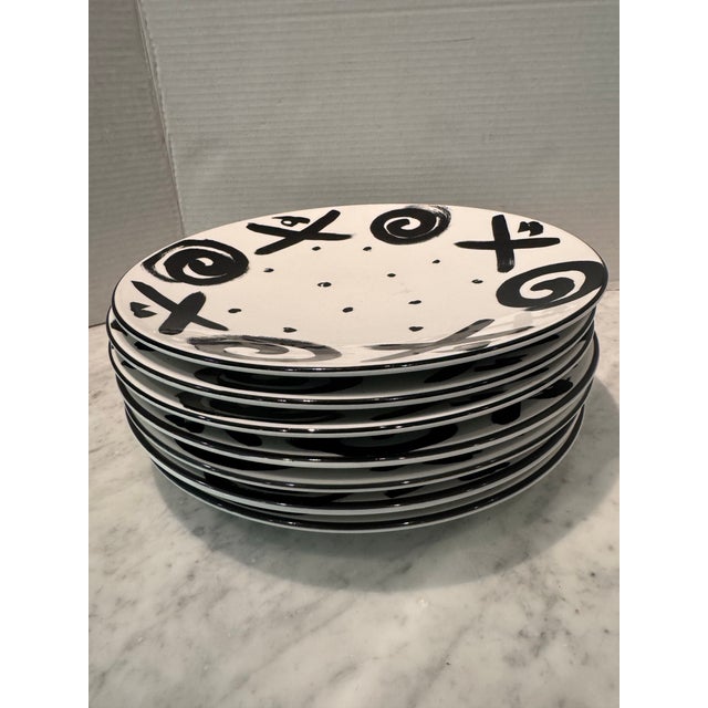 Modern Vintage Set of Mikasa Dinnerware in Reggae Pattern For Sale - Image 3 of 7