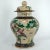 Large Chinese Warrior Lidded Jar Oatmeal Glaze Circa 1900 For Sale - Image 4 of 12