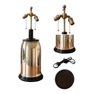 1960s Hollywood Regency Mercury Glass Lamp For Sale
