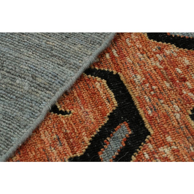 Textile Rug & Kilim’s Modern Tiger Pictorial Rug Design in Burnt Orange and Blue For Sale - Image 7 of 7