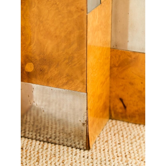 Styled After Rare Paul Evans Mid Century Cityscape Burlwood and Chrome Dining Table For Sale In Los Angeles - Image 6 of 12