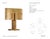 Kelly Wearstler by Visual Comfort Signature Lotura 17" Intersecting Table Lamp in Museum Gild Designer: Kelly Wearstler...