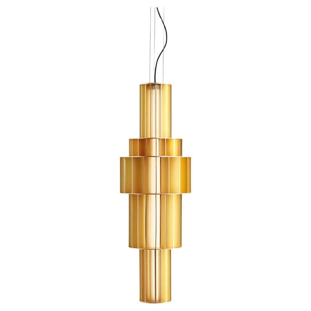 T Gr Golden Suspended Lamp by Stephen Burks Babel for Parachilna For Sale - Image 12 of 12