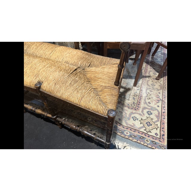 Provençal-Style Bench in Walnut For Sale - Image 4 of 6