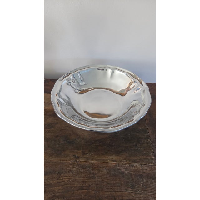 Early 2000s Five Elm Mirror-Polished Cast Aluminum Centerpiece Bowl For Sale - Image 14 of 16