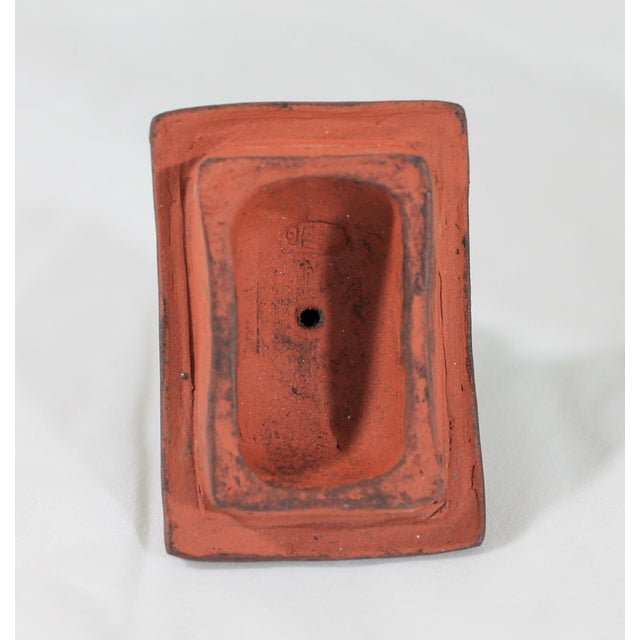 Vintage Chinese Clay Tea Pot W/ Dragon & Bird Motif For Sale - Image 12 of 12