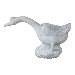 Antique Italian Carved Marble Stone Bird Garden Sculpture