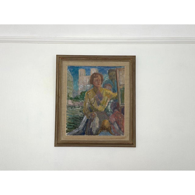 Margareta Wallin Kylander, Women in Yellow, 1960s, Oil on Canvas, Framed For Sale - Image 4 of 15