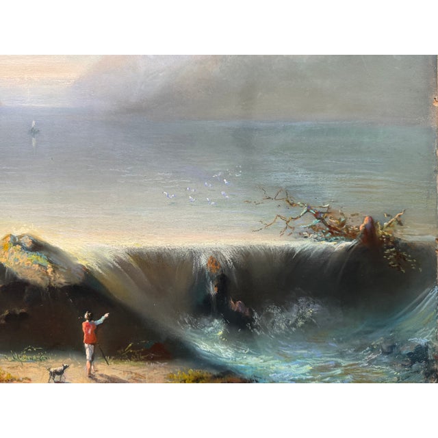Landscape Composition, 1869, Pastel, Framed For Sale - Image 10 of 14