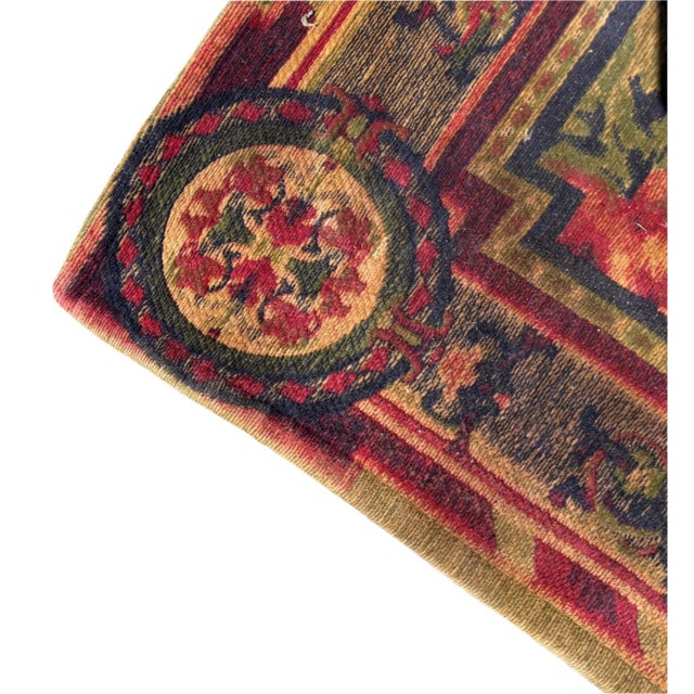 1990s Vintage Italian Aubusson / Savonnerie Style Floral Carpet by Society Collezione Tappeti, Made in Italy For Sale - Image 5 of 7