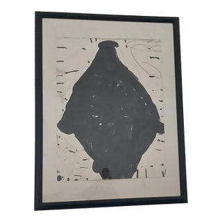 Gary Komarin (New York/Connecticut, B. 1951) Large Abstract Acrylic on Paper Titled "Vessel" For Sale