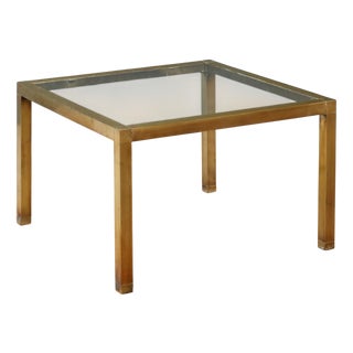 Vintage Coffee Table in Glass, 1980s For Sale