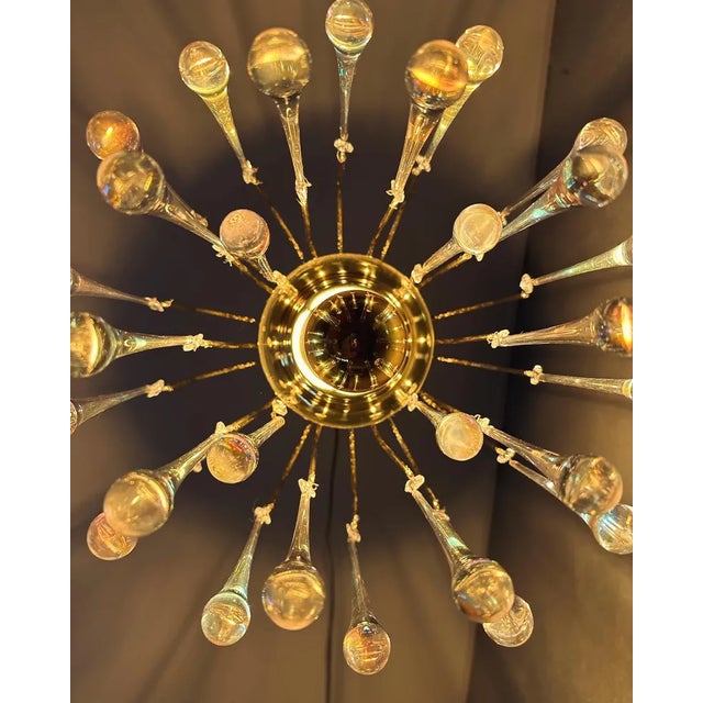 Vintage Crystal Balls Cascade Chandelier For Sale - Image 10 of 13