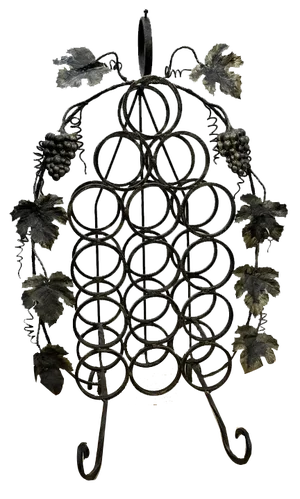 Vintage Wine Rack in Forged Iron, 1960s