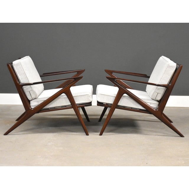 Mid-Century Modern 1950s Poul Jensen for Selig Z Lounge Chairs - A Pair For Sale - Image 3 of 11