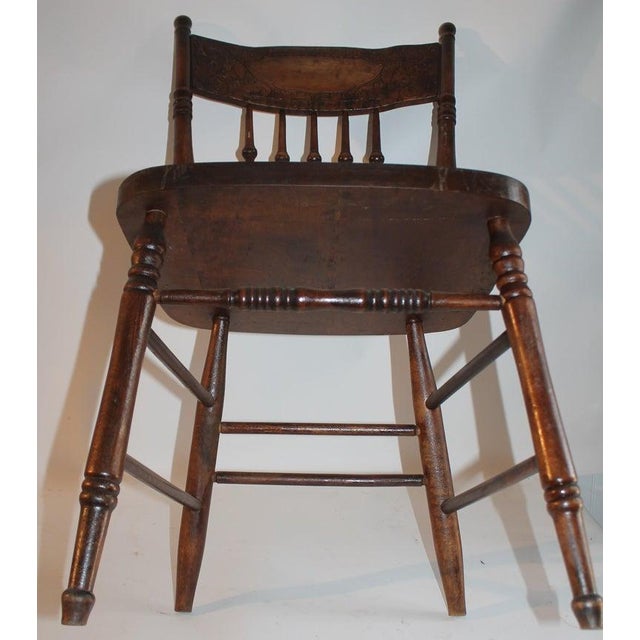 19thc Ranch Style Pressed Back Chairs, Set of Four For Sale - Image 9 of 15