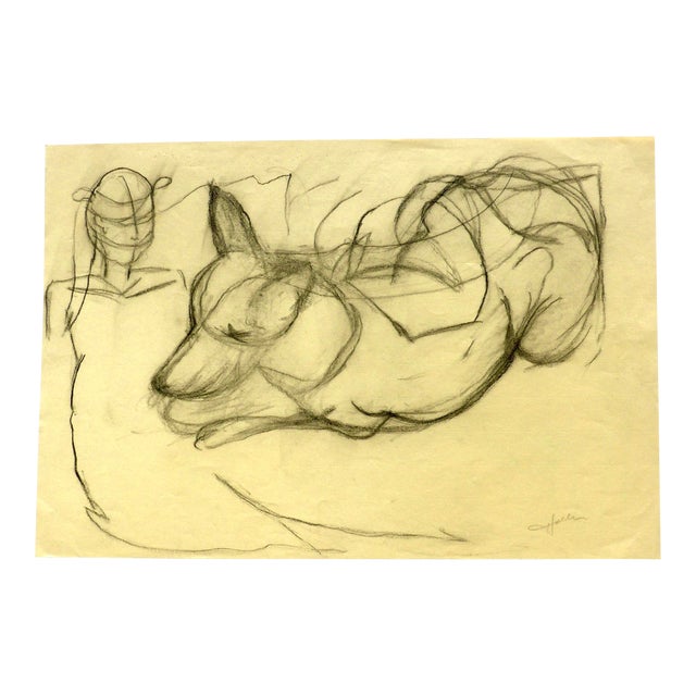 Dog Sketch - by Martha Holden For Sale