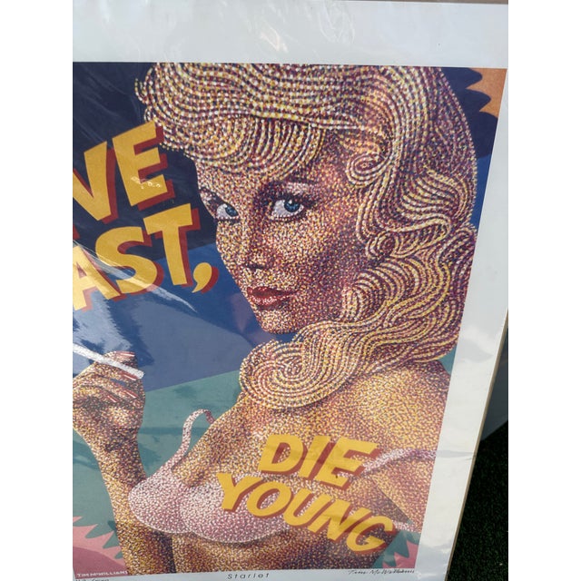 1990s 1990s Sealed Pop Art Print, "Live Fast, Die Young" For Sale - Image 5 of 8