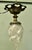 Arts & Crafts Brass Ceiling Light with Flame Glass Shade This wonderful piece is made in heavy brass, it has a decorative...