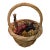 Spectacular Large Lot of Mid Century Italian Marble Grape Clusters in a Vintage Basket For Sale