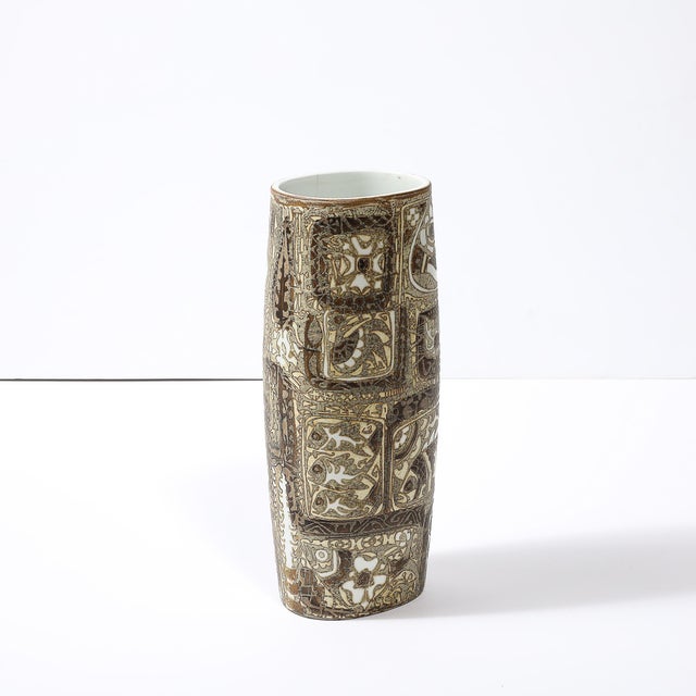 1960s Mid-Century Modernist Ceramic Vase by Johanne Gerber for Royal Copenhagen For Sale - Image 5 of 12