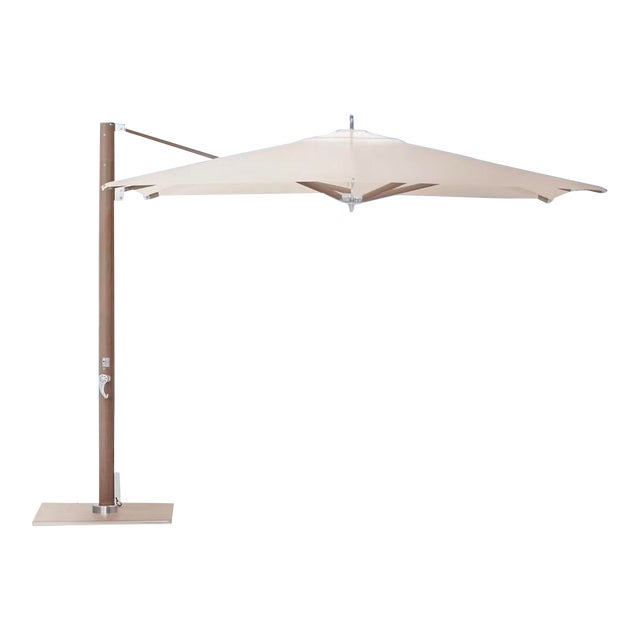 Tuuci Ocean Master Max Cantilever Umbrella | 10' Sq | Aluma-Teak | Triple Plate | $25k Retail For Sale