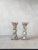 Pair of antique carved wooden pedestals.Italian column parts made into plinths. Beautifully carved wooden details with...