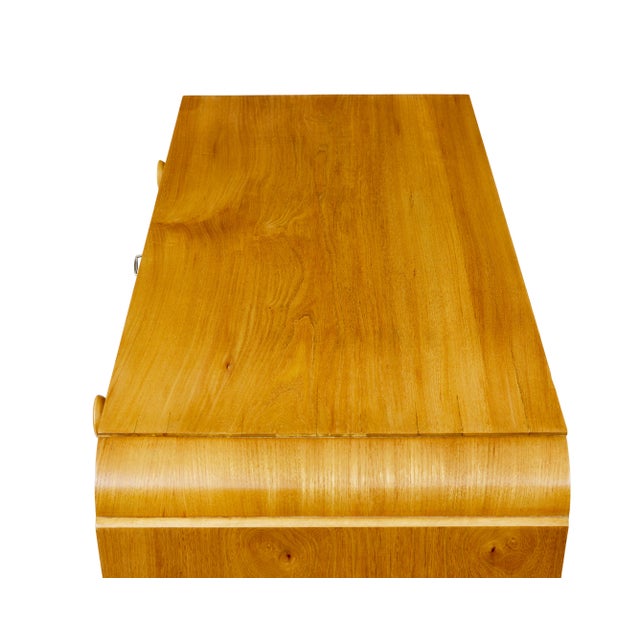 Mid-Century Swedish Elm Chest of Drawers, 1940s For Sale - Image 9 of 10