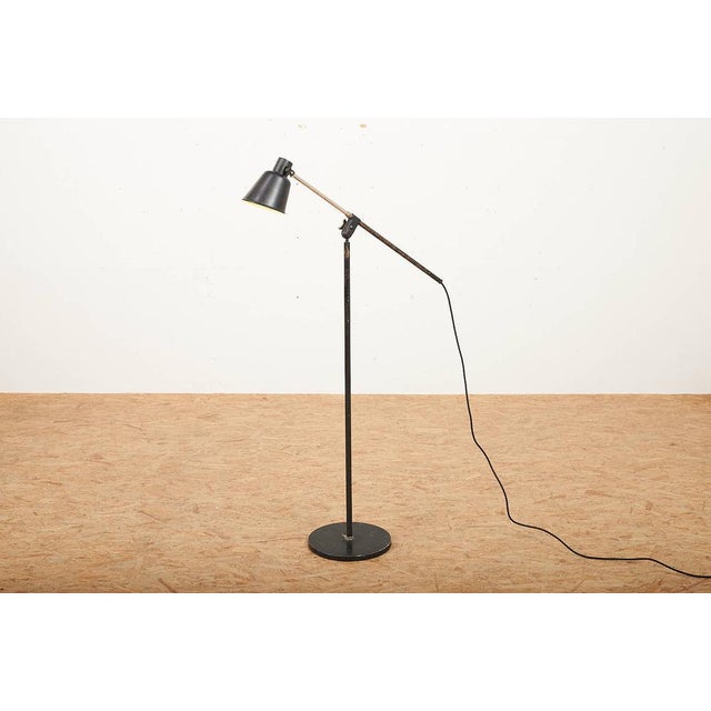 BAG Turgi Floor Lamp with Black Die-Cast Aluminum Base from Bag Turgi, 1930s For Sale - Image 4 of 14