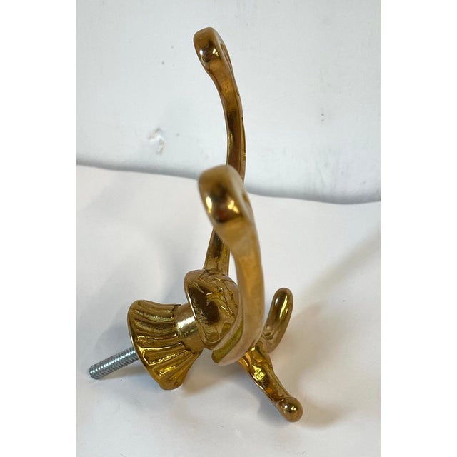 Vintage Brass Coat Hook For Sale In Dallas - Image 6 of 7