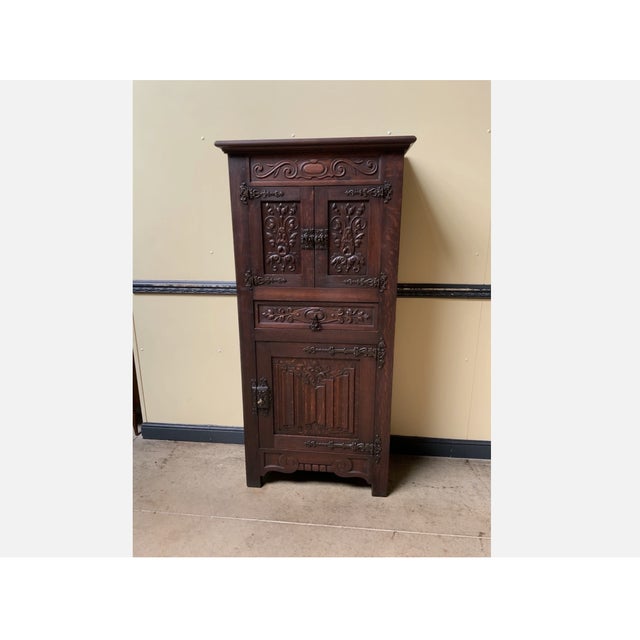 Antique Chinese Cabinet in Oak, 1880 For Sale - Image 3 of 10