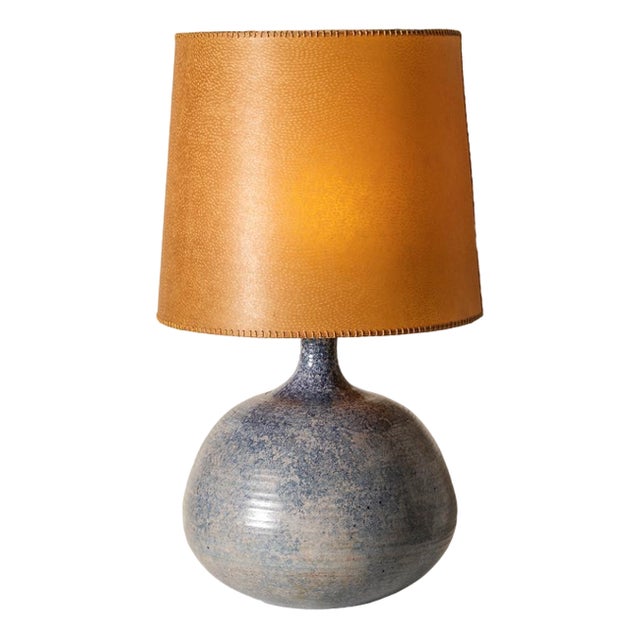 Vintage Glazed Ceramic Table Lamp by Jean Pierre Gasnier, 1970s For Sale
