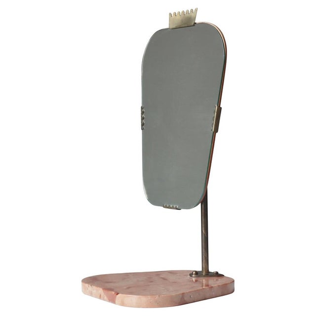 Swedish Adjustable Table Mirror in Marble and Brass, Sweden, 1930s For Sale - Image 16 of 16