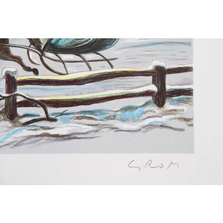 Artist: Bogdan Grom, Italian (1918 - ) Title: Winter Tranquility Year: circa 1979 Medium: Lithograph, signed and numbered...