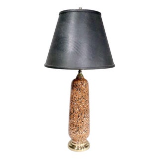 1950s Mid Century Modern Ceramic Confetti Glaze Ceramic Table Lamp For Sale