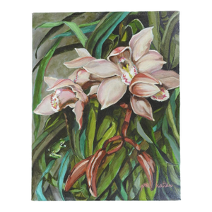 1992 Orchids and Frog Painting