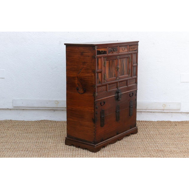 Early 20th Century Korean Persimmon Wood Cabinet For Sale - Image 13 of 14