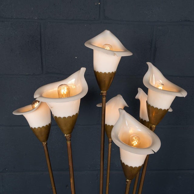 Copper Vintage Italian Calla Floor Lamp by Angelo Lelli for Arredoluce, 1960 For Sale - Image 8 of 18